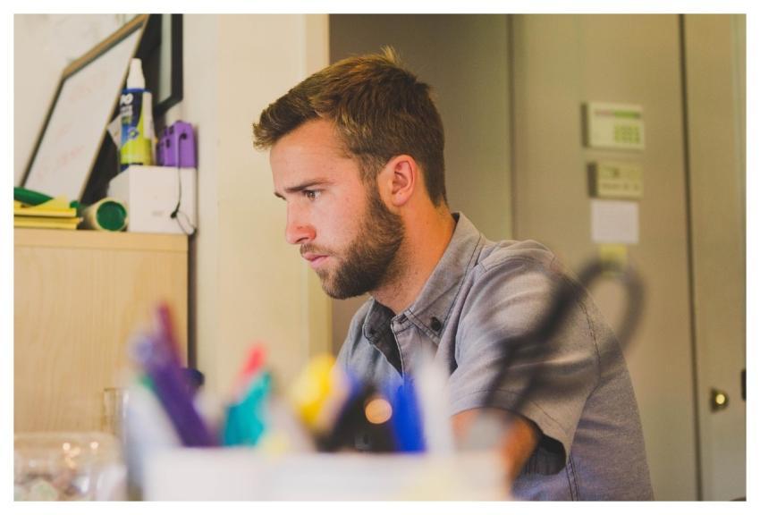 Man Work Desk Business