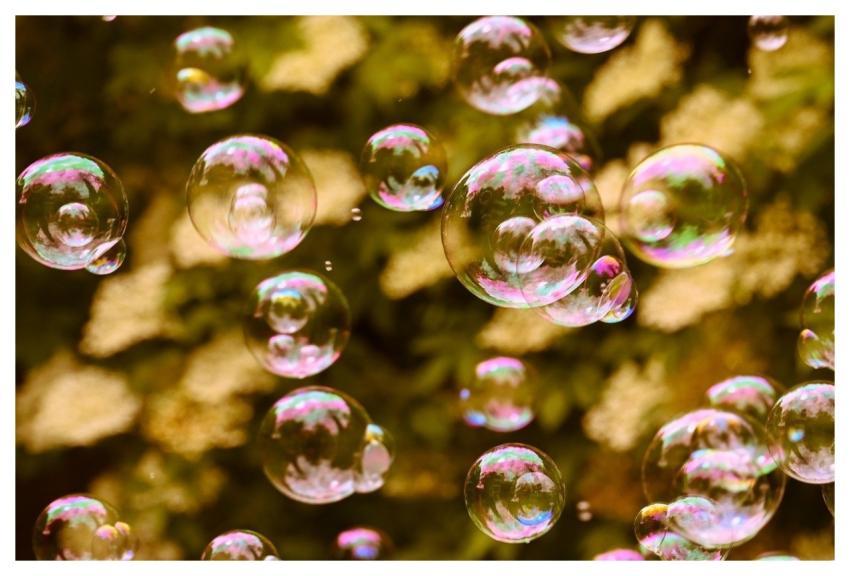 Soap Bubbles Multicoloured Soapy Water Reflection