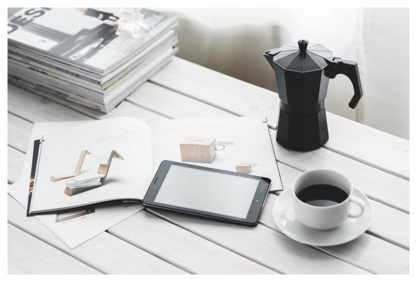 Technology Tablet Digital Tablet Coffee Cup