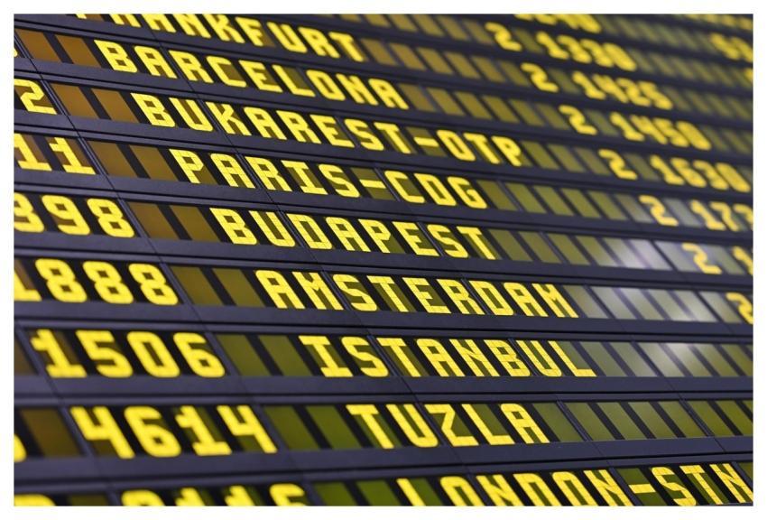 Airport Departure Board Advertisement