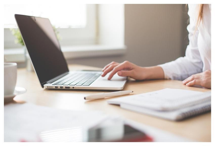 Notebook Work Girl Computer