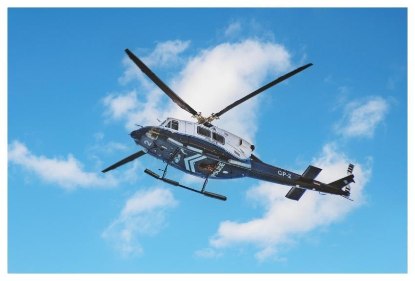 Helicopter Flying Sky Aviation