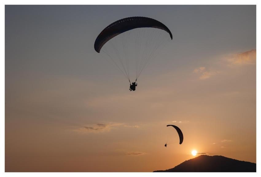 Paragliding Parachute Sunset Nature