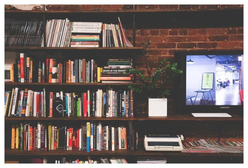 Library Books Tv Multimedia