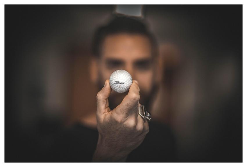 Golf Ball Hand Hold Holding