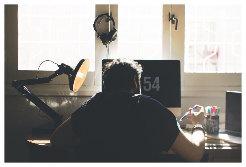 Man Chair Computer Desk