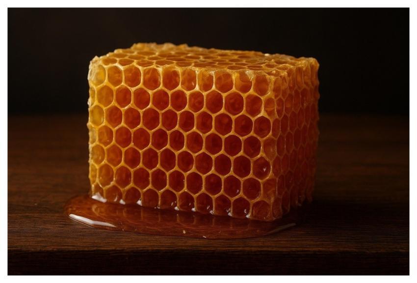 Honeycomb Bee Hive Golden Honey Macro Photography