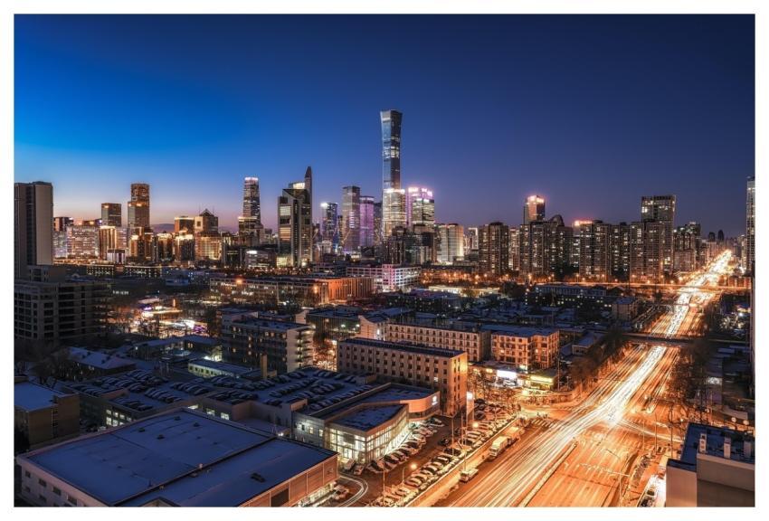Buildings Roofs Night Street