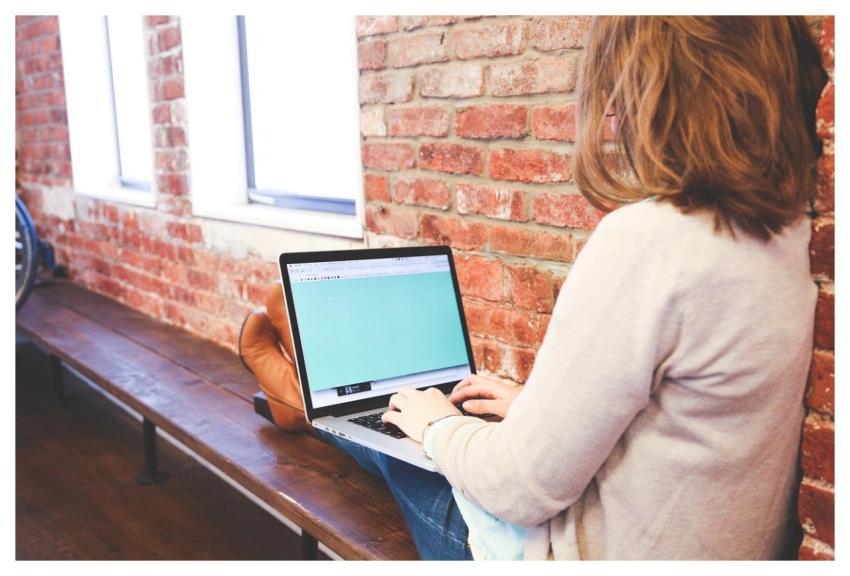 Student Typing Keyboard Text