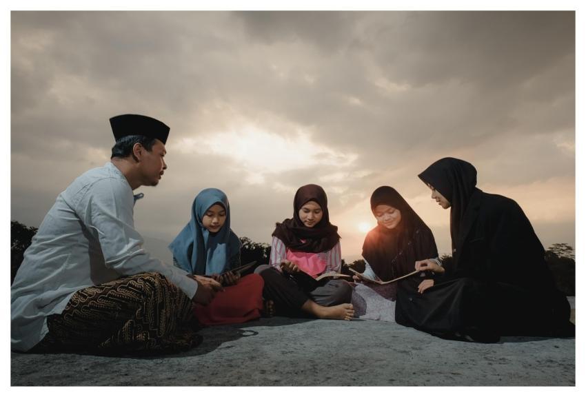 Studying Teacher Students Sunset