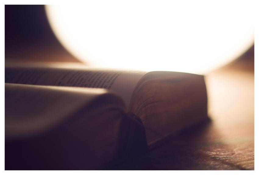 Bible Blur Book Close Up