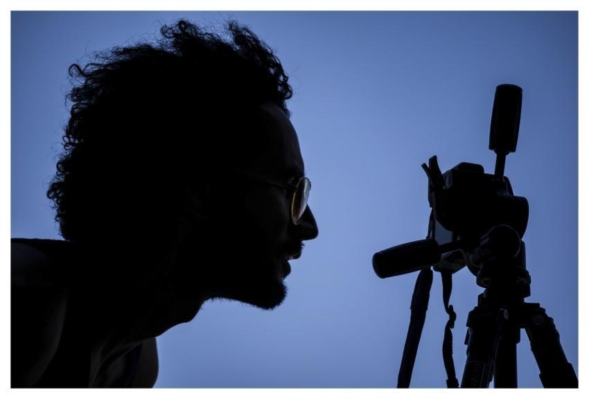 Photographer Silhouette Camera Kavir National Park
