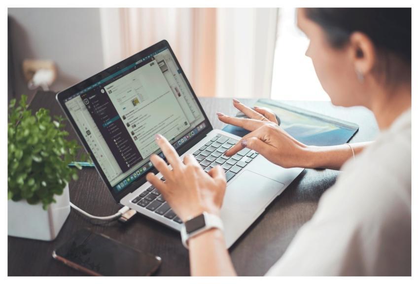 Telework Technology Laptop Connection