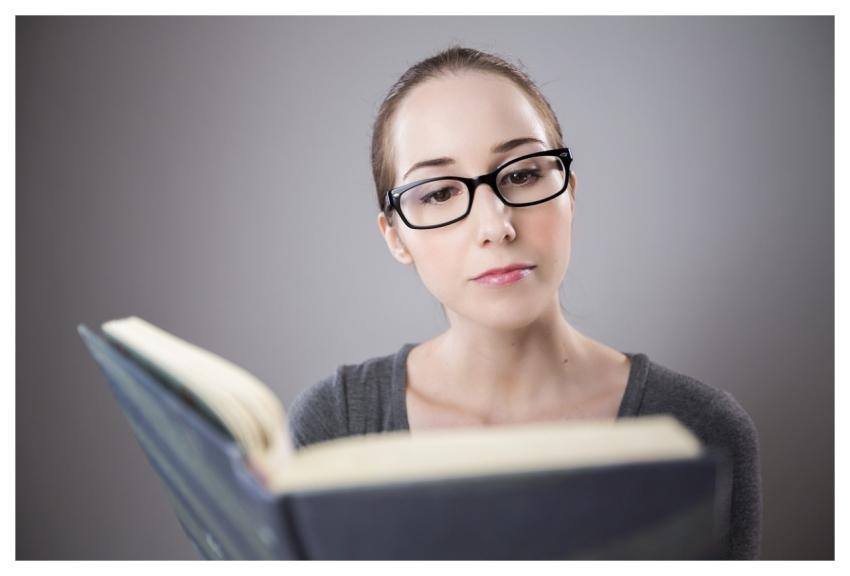 Book Read Woman Reading Glasses