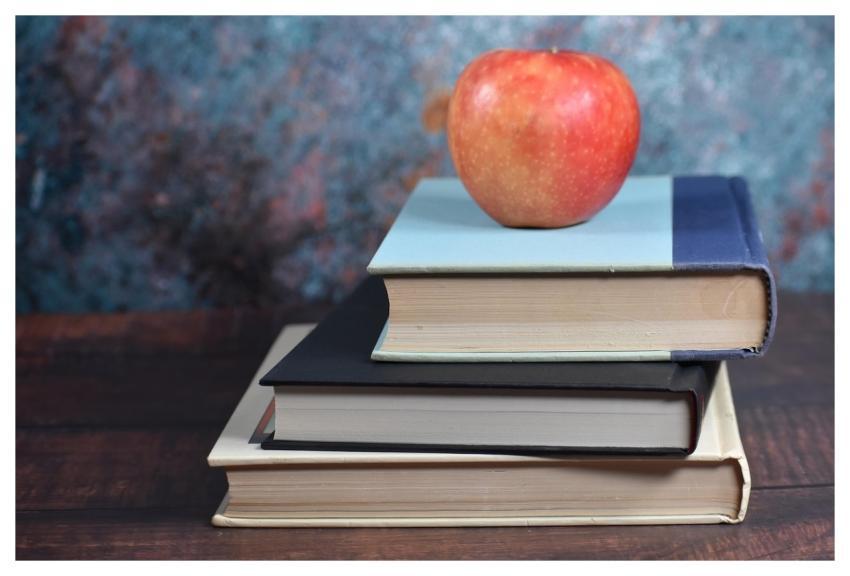 Apple School Book Teacher