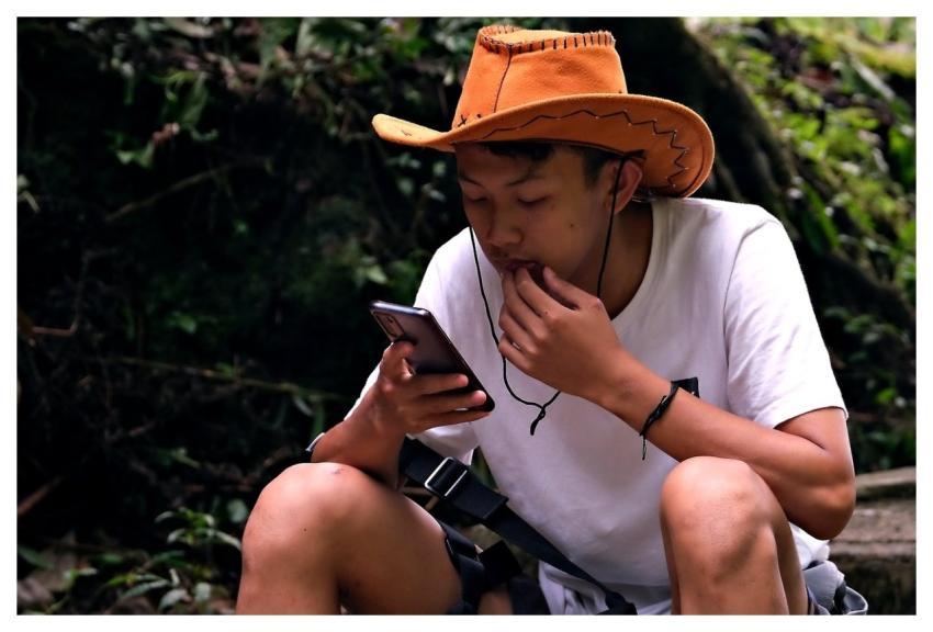 Young Man Phone Communication People