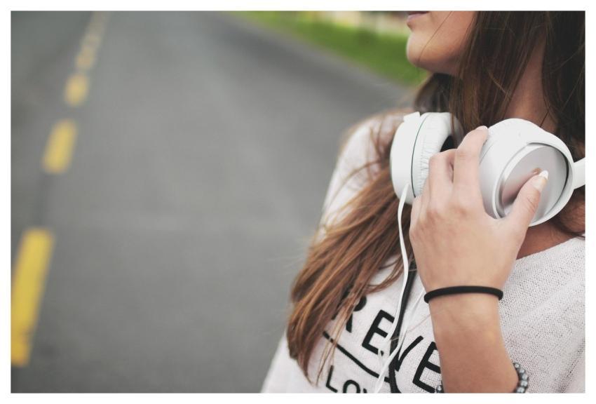Girl Music Headphones Young