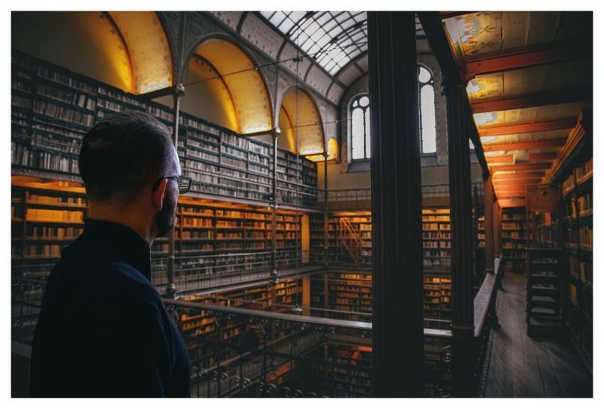 Library Books Man Reading