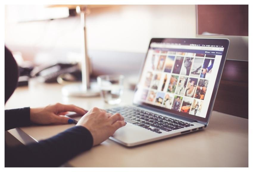Computer Desk Typing Laptop