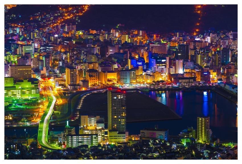 Night View Nagasaki Japan Kyushu