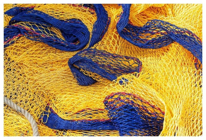 Fishing Nets Fishing Net Blue And Yellow
