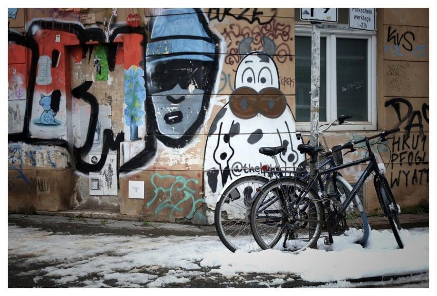 Street Art Graffiti Bicycle Cologne
