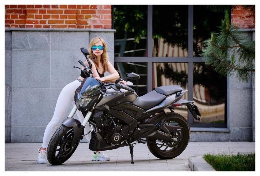 Young Woman Motorbike Model Sports