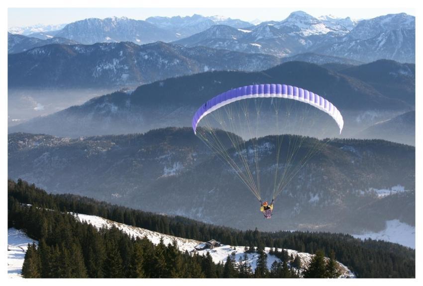 Paraglider Paragliding Alps Fog