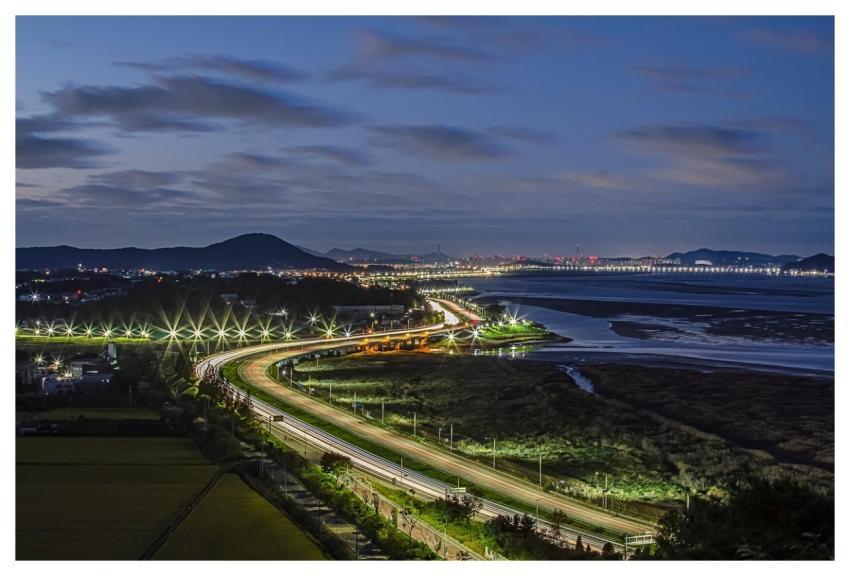 Night Highway Night Lights Landscape