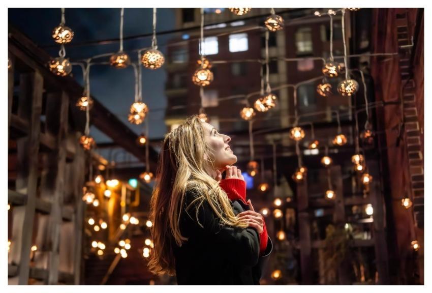 Woman Lights Fashion Model