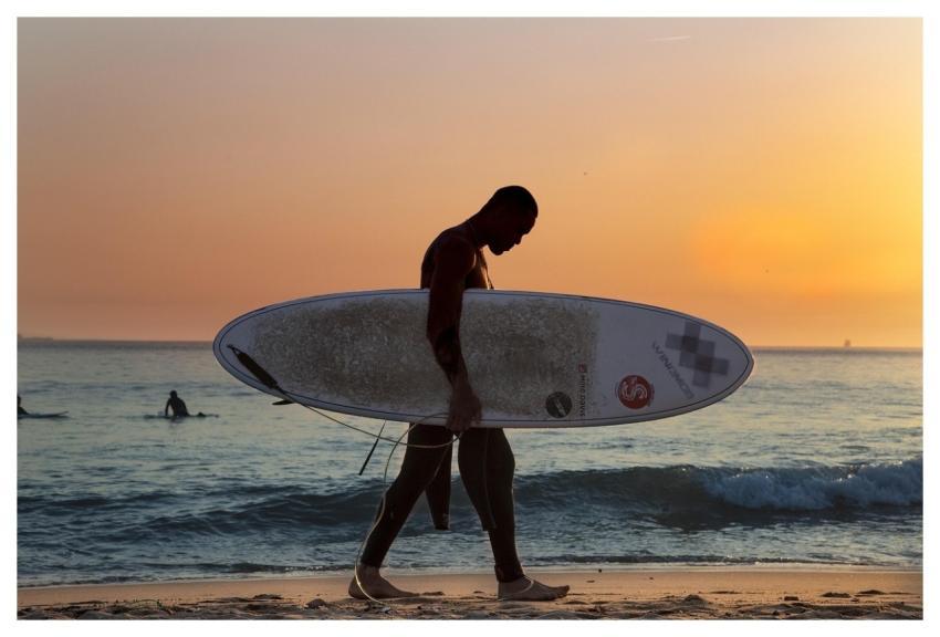 Surf Beach Sunset Sea