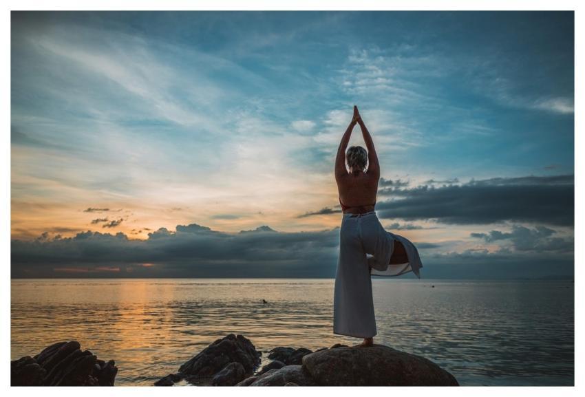 Yoga Yoga Pose Asana Sunset
