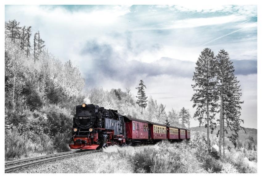 Train Transportation Winter Season