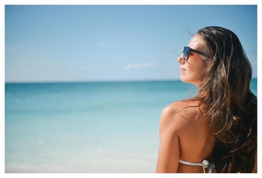 Girl Bikini Beach Nature