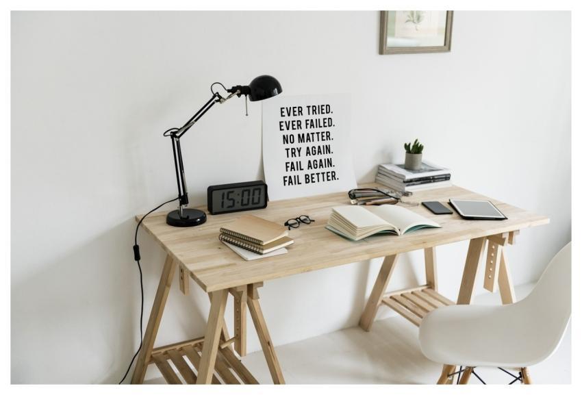 Workspace Wooden Table Lamp Book
