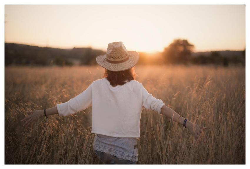 Sunset Woman Freedom Silhouette