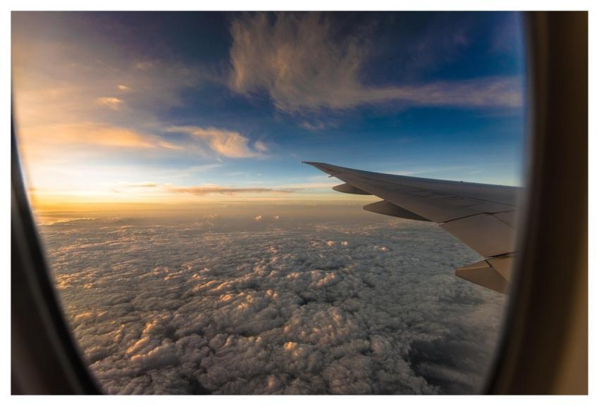 Travel Plane Sunset Airplane