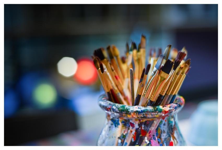 Brushes Painter Work Shop Bowl