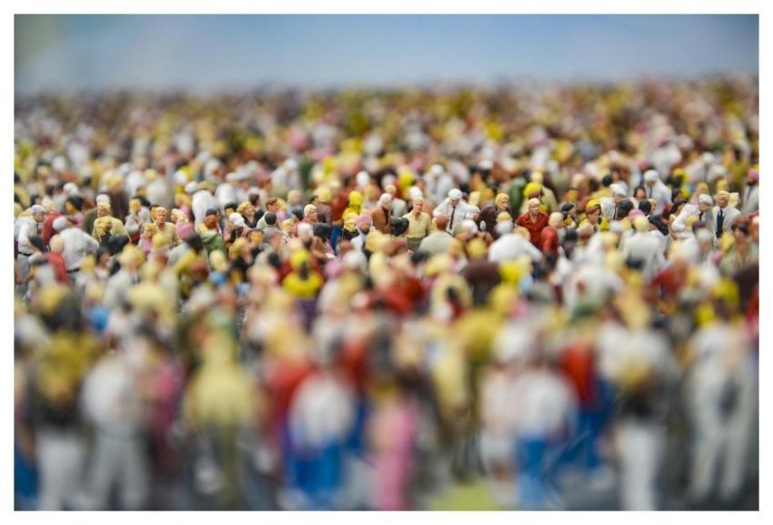 Characters Crowd Model Train Demonstration