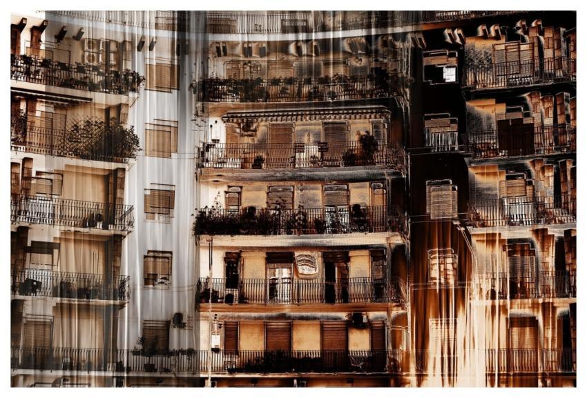 Building Facade Blur Balconies