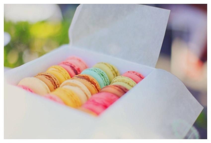 Macarons Colorful Desserts Box