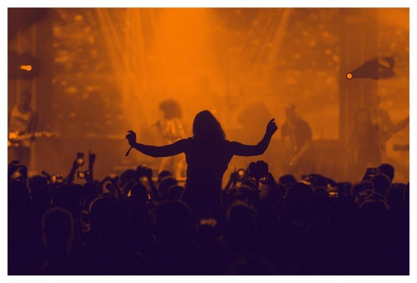 Concert Crowd Silhouette Music Festival