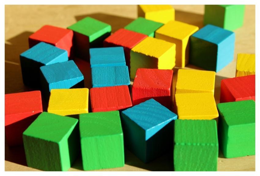 Construction Set Toys Wooden Colorful