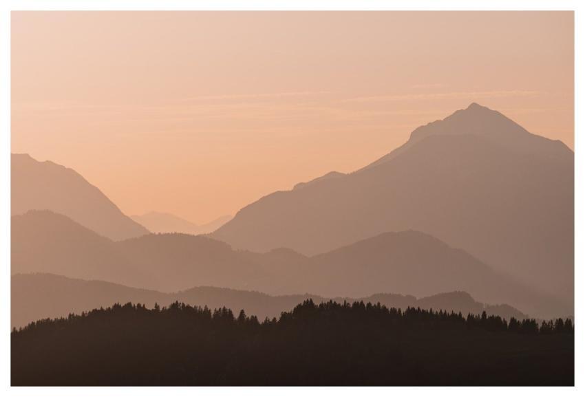 Sunrise Mountains Windows Wallpaper Soft Light Pea