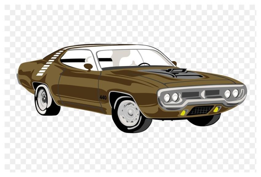 Classic sports car png sticker