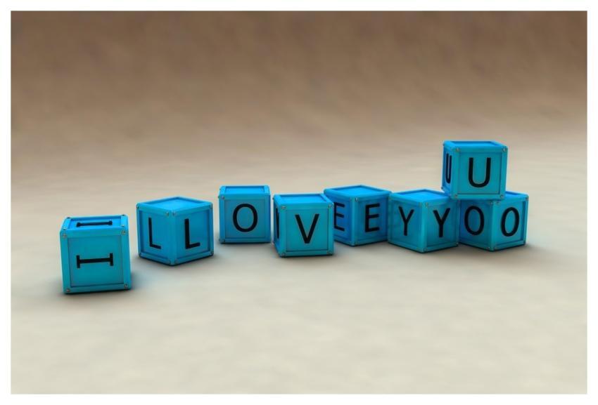 Cube Love Text Letter Education