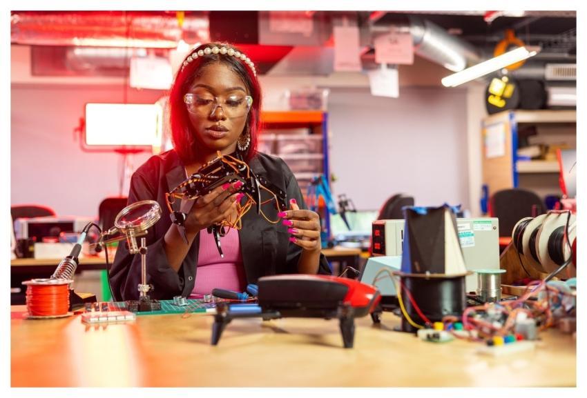 Woman Lab Science Working