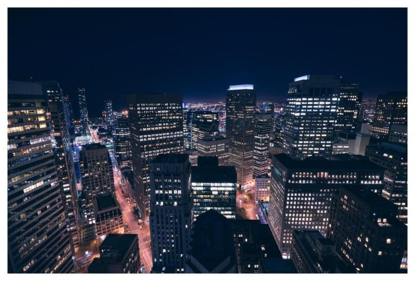 Buildings City Illuminated Skyline