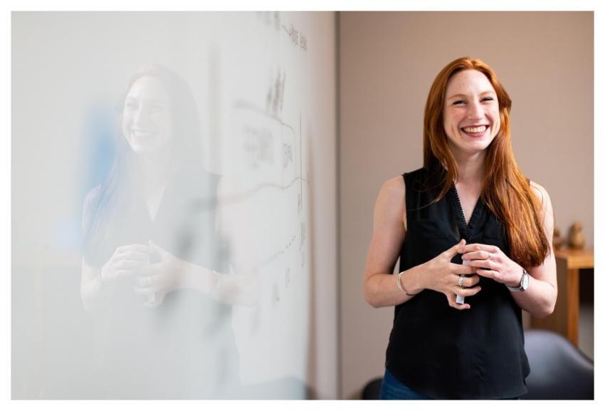 Woman Work Office Whiteboard