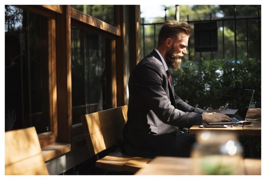 Beard Business Business People Cafe